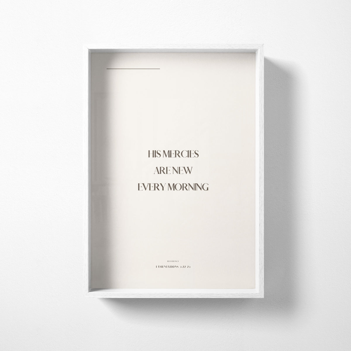 Good Morning Lamentations 3:22-23 Christian wall art print by Olives & Grace fine art scripture print