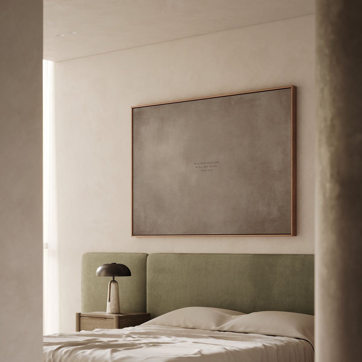 Light Mocha abstract modern Christian wall art print by Olives & Grace
