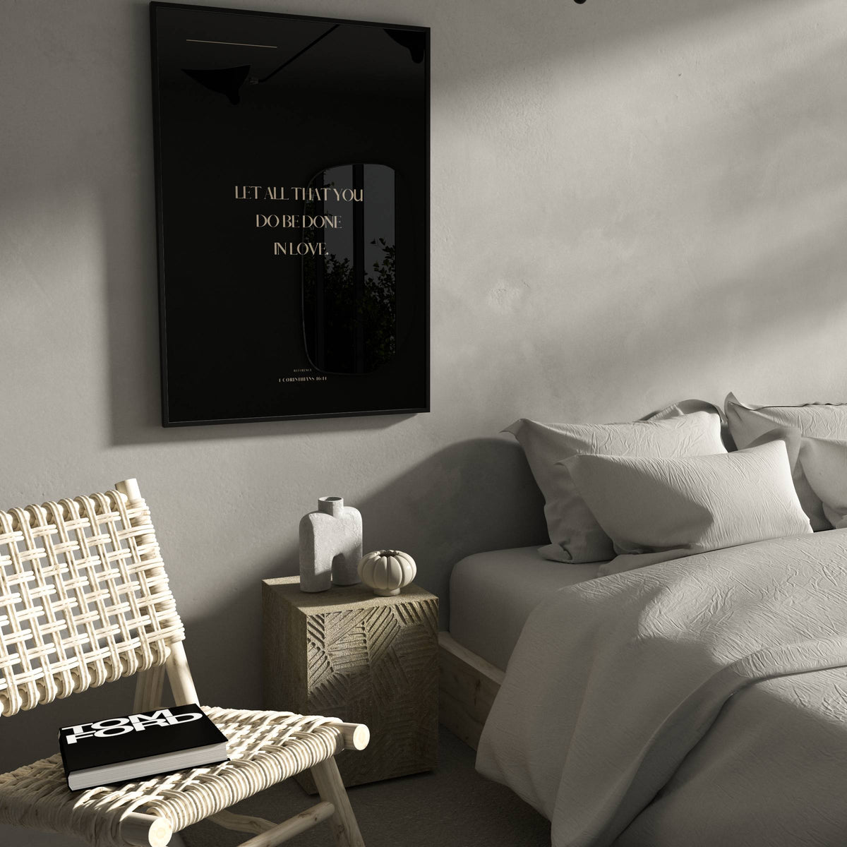 Love 1 Corinthians 16:14 Christian wall art print by Olives & Grace fine art scripture print