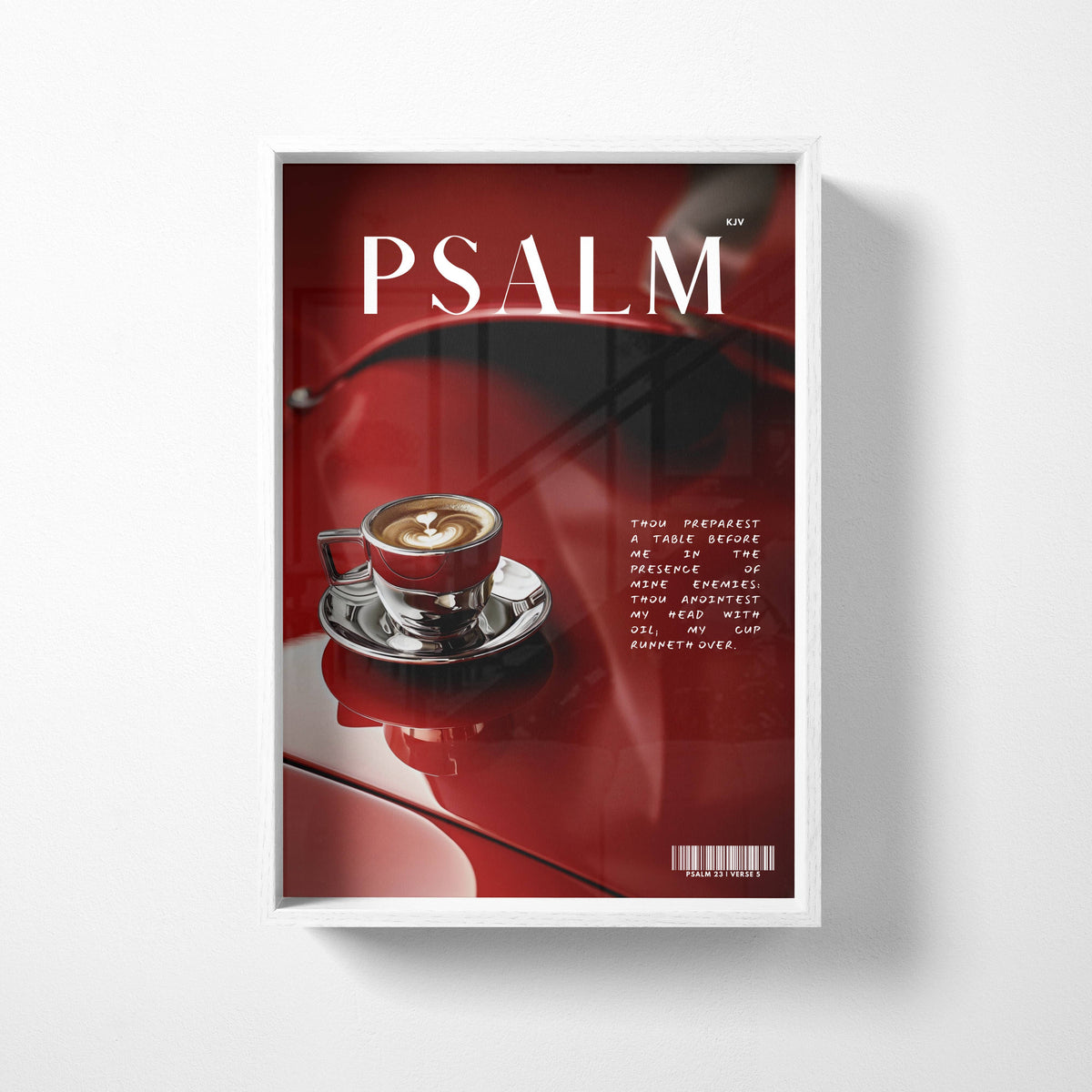 My Cup Psalm 23:5 Christian wall art print by Olives & Grace fine art scripture print