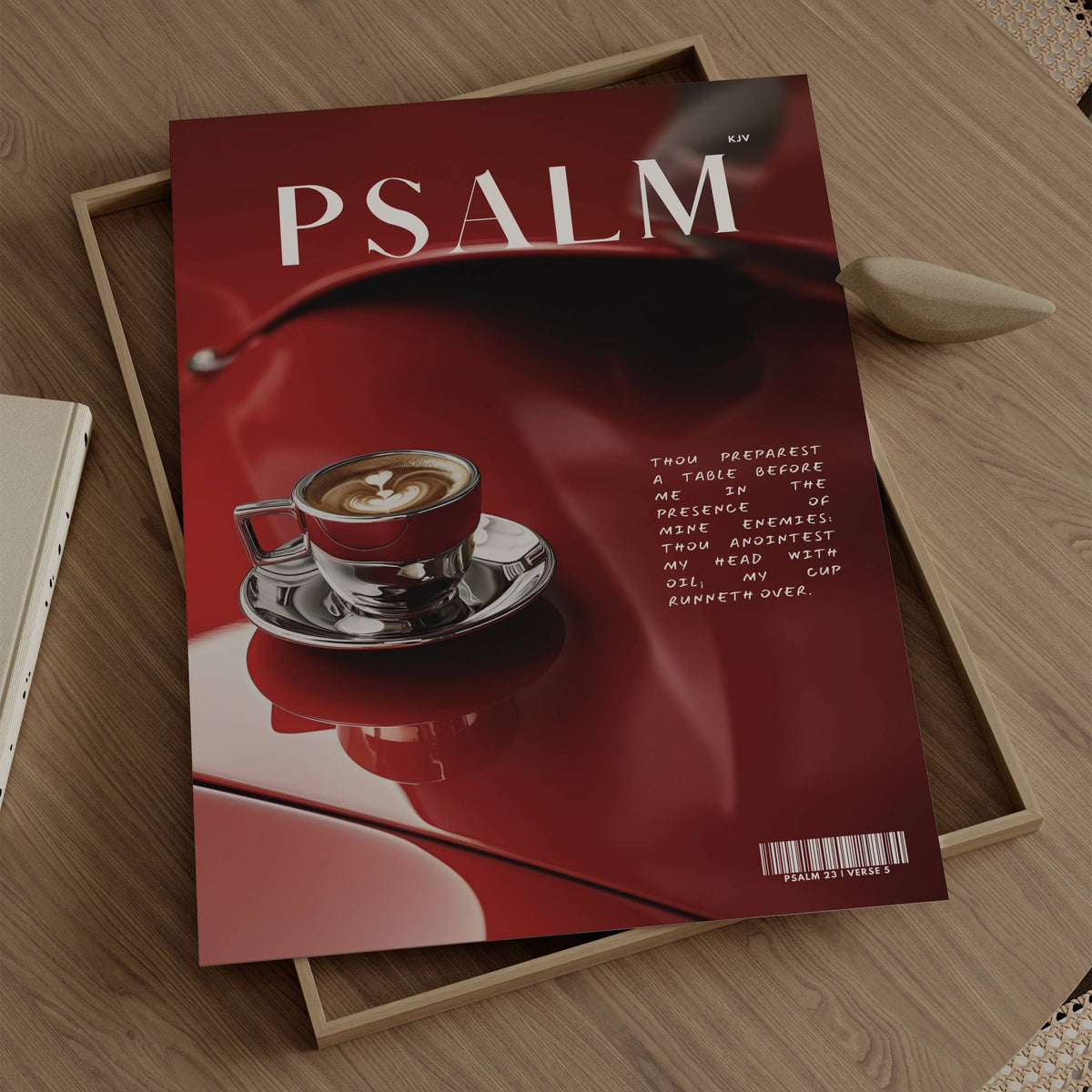 My Cup Psalm 23:5 Christian wall art print by Olives & Grace fine art scripture print