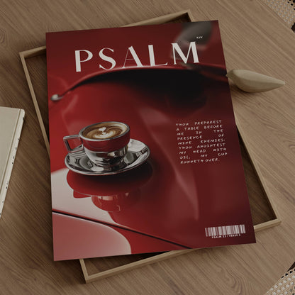 My Cup Psalm 23:5 Christian wall art print by Olives & Grace fine art scripture print