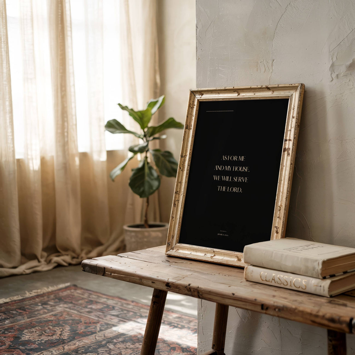 My House Joshua 24:15 Christian wall art print by Olives & Grace fine art scripture print