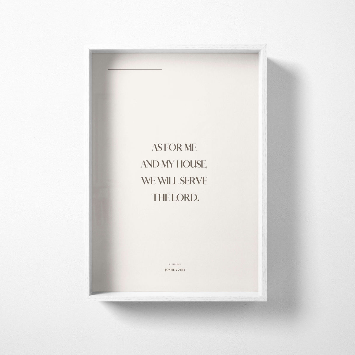 My House Joshua 24:15 Christian wall art print by Olives & Grace fine art scripture print