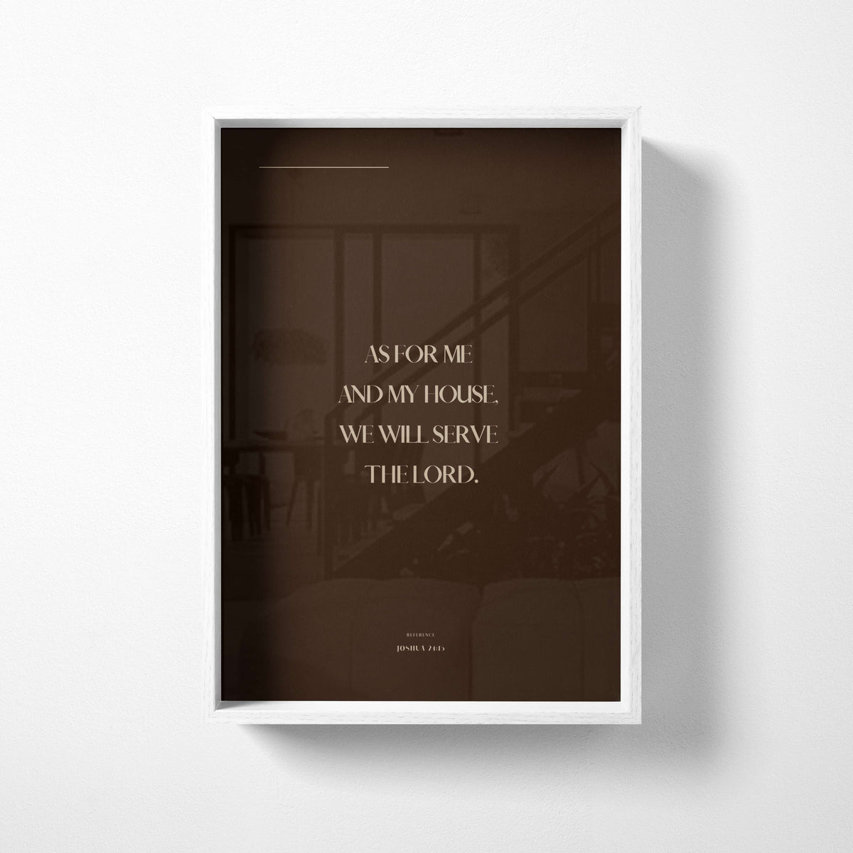 My House Joshua 24:15 Christian wall art print by Olives & Grace fine art scripture print