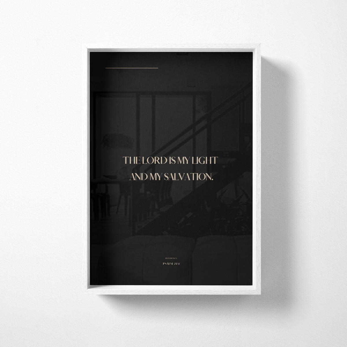 My Light Psalm 27:1 Christian wall art print by Olives & Grace fine art scripture print