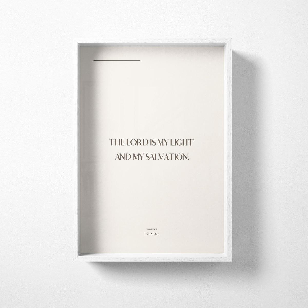 My Light Psalm 27:1 Christian wall art print by Olives & Grace fine art scripture print
