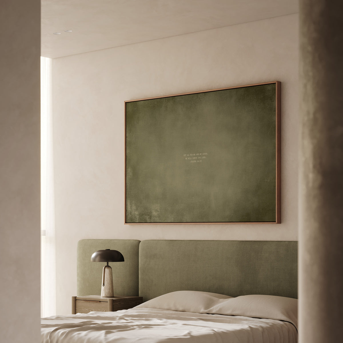 Olive abstract modern Christian wall art print by Olives & Grace