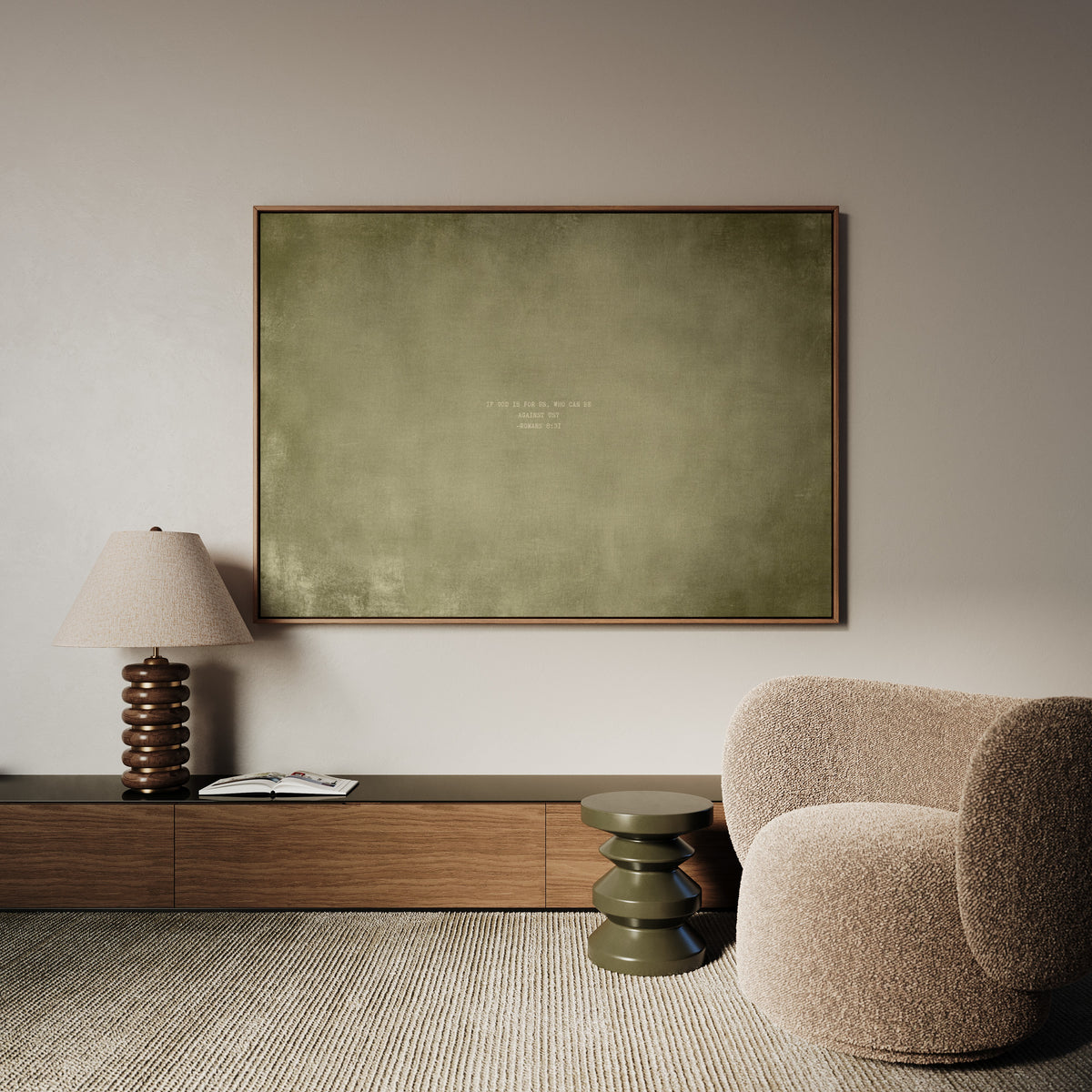 Olive abstract modern Christian wall art print by Olives & Grace