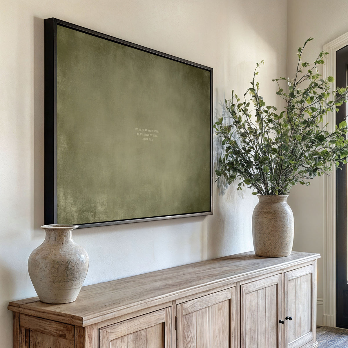 Olive abstract modern Christian wall art print by Olives & Grace