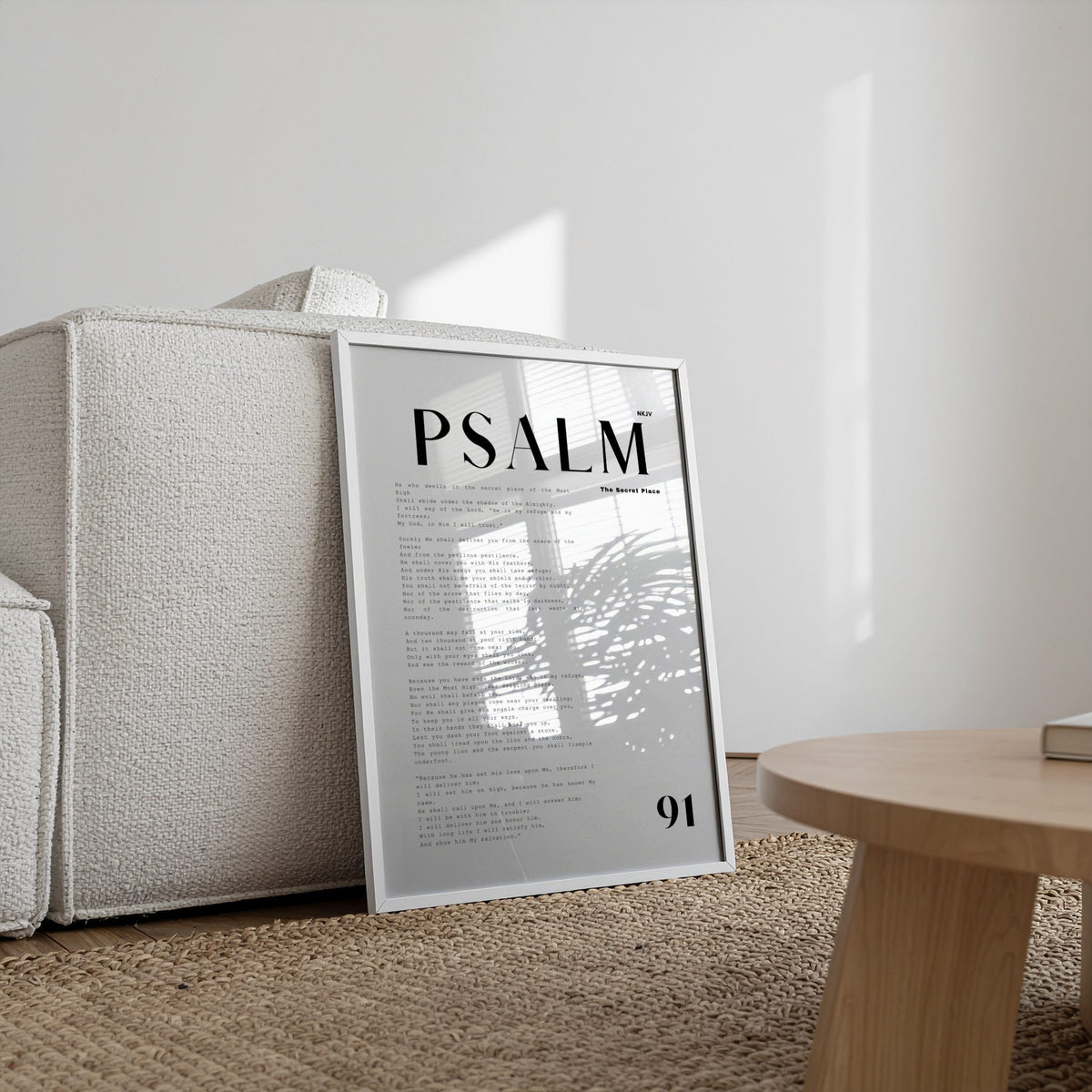 PSALM 91 Christian wall art print by Olives & Grace fine art scripture typography print