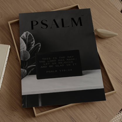 Rejoice Psalm 118:24 Christian wall art print by Olives & Grace fine art scripture print