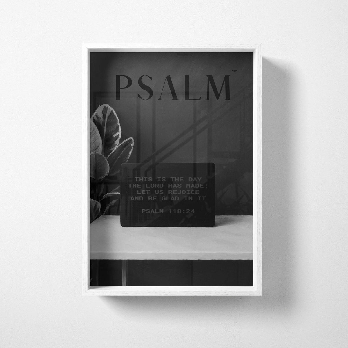 Rejoice Psalm 118:24 Christian wall art print by Olives & Grace fine art scripture print