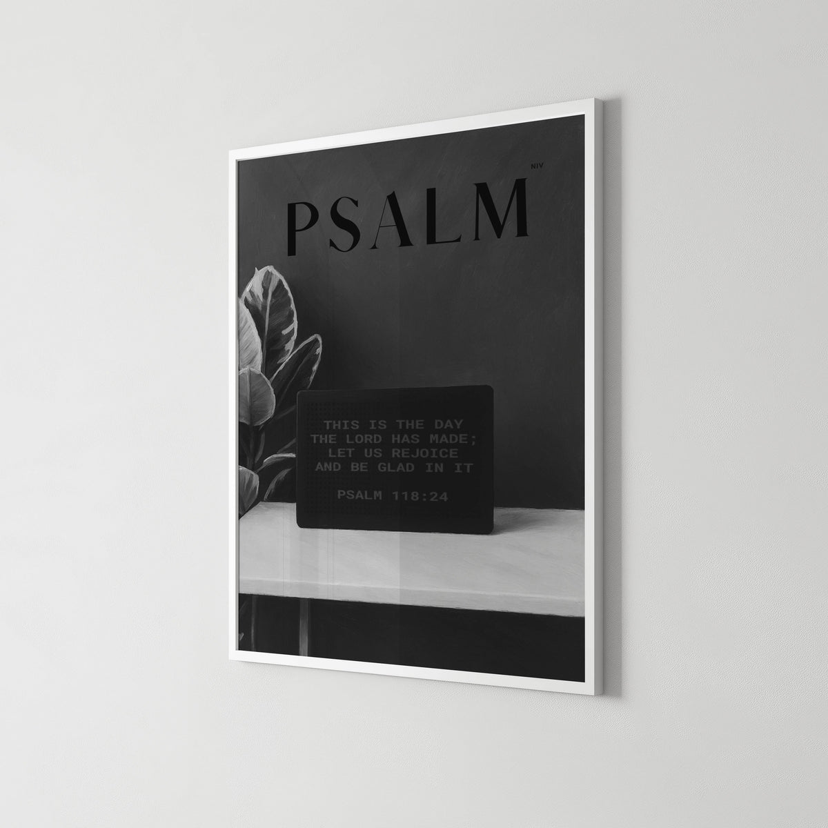 Rejoice Psalm 118:24 Christian wall art print by Olives & Grace fine art scripture print