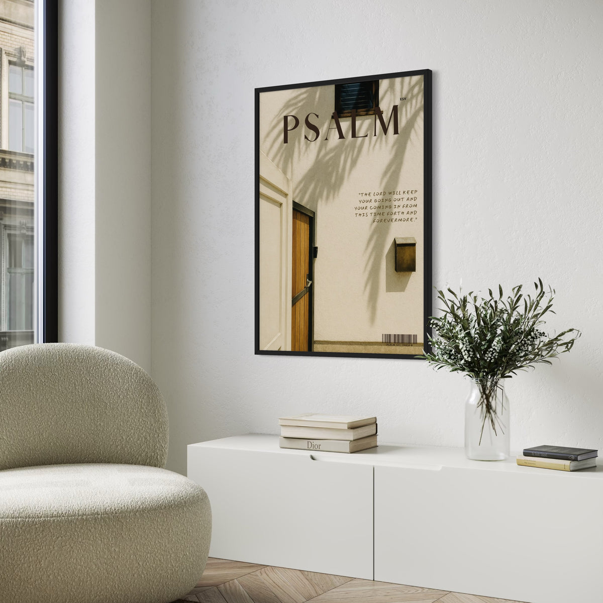 Safe Home Nº 2 Psalm 121:8 Christian wall art print by Olives & Grace fine art scripture print
