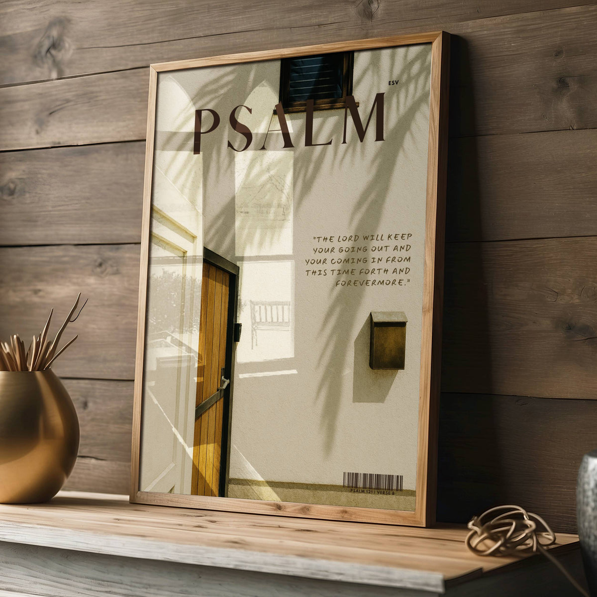 Safe Home Nº 2 Psalm 121:8 Christian wall art print by Olives & Grace fine art scripture print