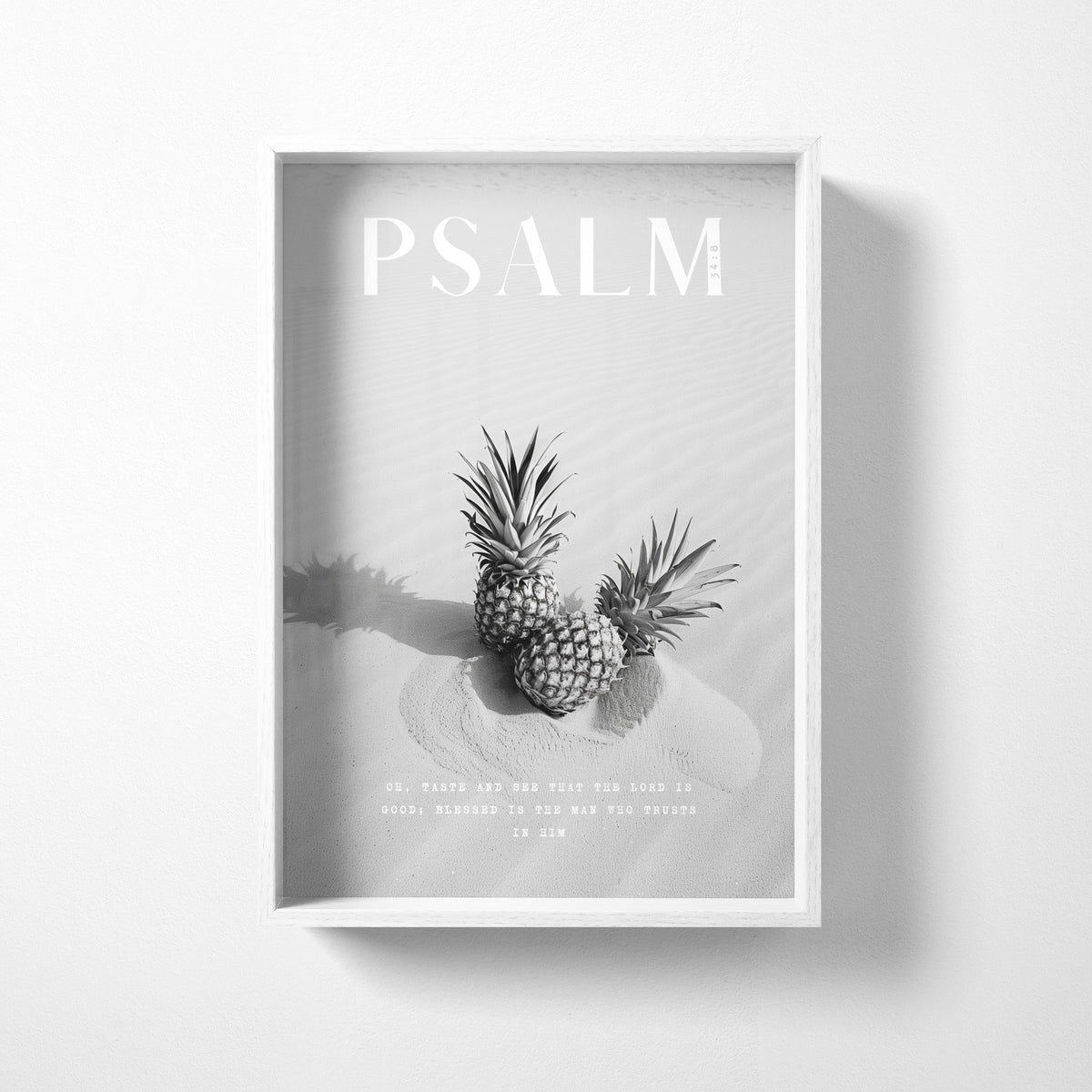 TASTE Psalm 34:8 Christian wall art print by Olives & Grace fine art scripture print