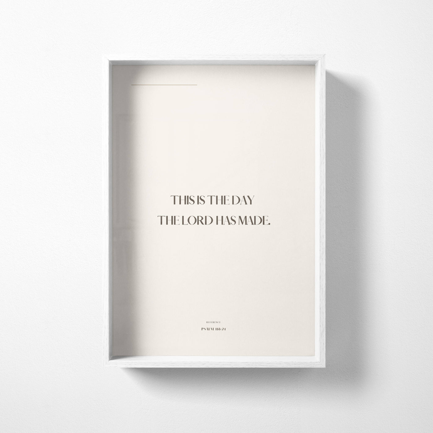 The Day Psalm 118:24 Christian wall art print by Olives & Grace fine art scripture print