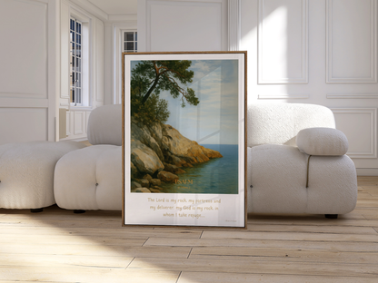 The Rock Psalm 18:2 Christian wall art print by Olives & Grace fine art scripture print