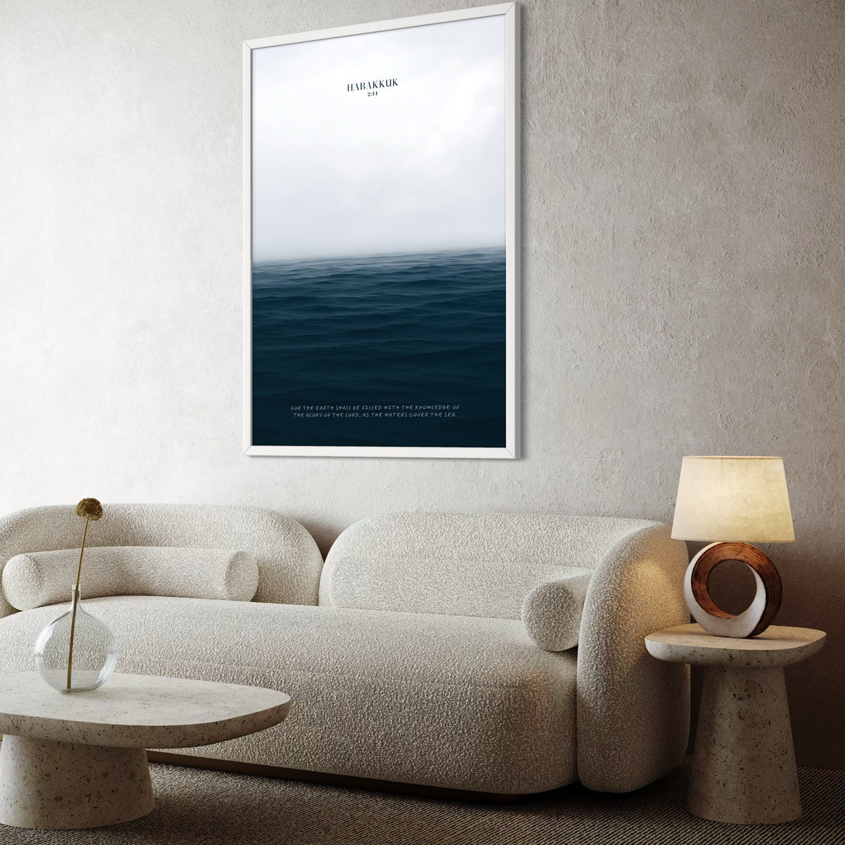 The Sea Nº 1 Habakkuk 2:14 Christian wall art print by Olives & Grace fine art scripture print