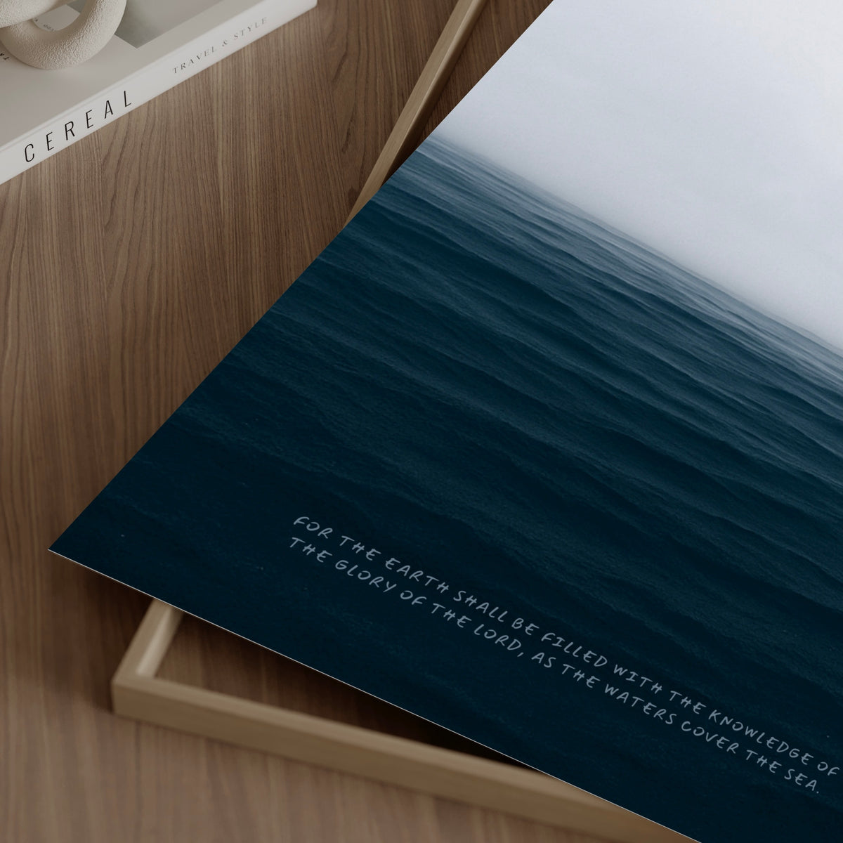 The Sea Nº 1 Habakkuk 2:14 Christian wall art print by Olives & Grace fine art scripture print