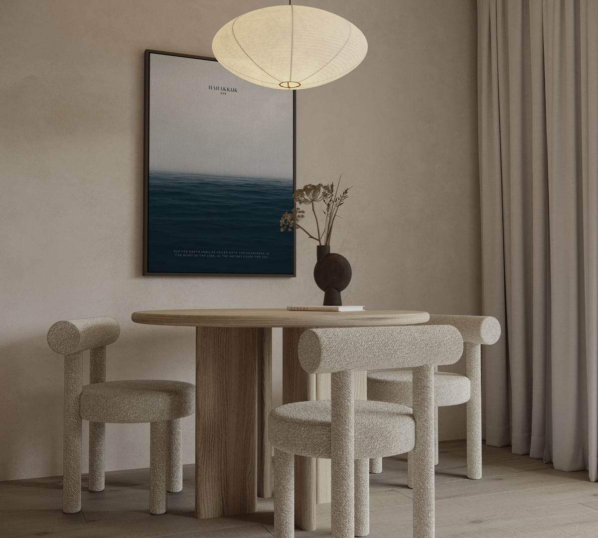 The Sea Nº 1 Habakkuk 2:14 Christian wall art print by Olives & Grace fine art scripture print