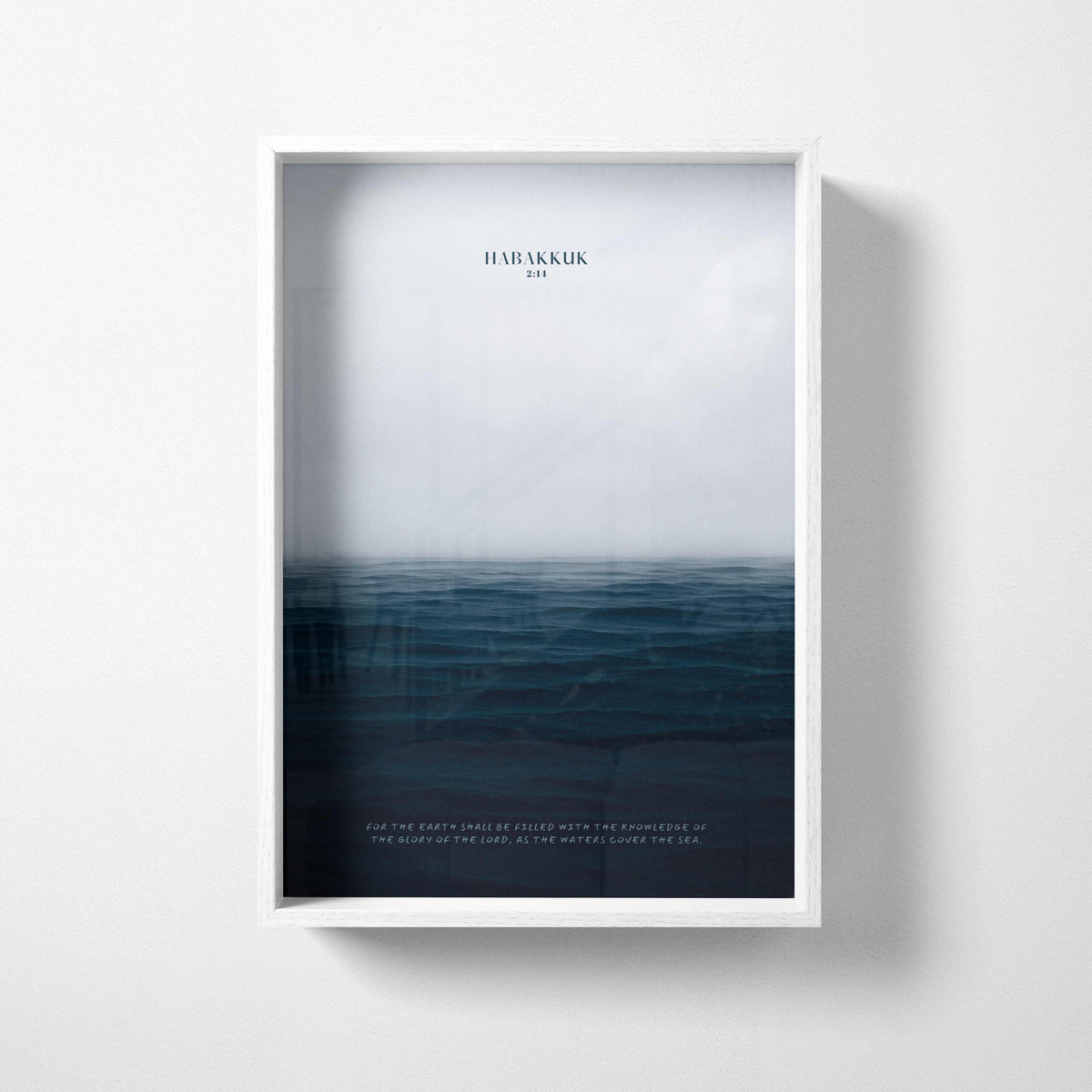 The Sea Nº 1 Habakkuk 2:14 Christian wall art print by Olives & Grace fine art scripture print