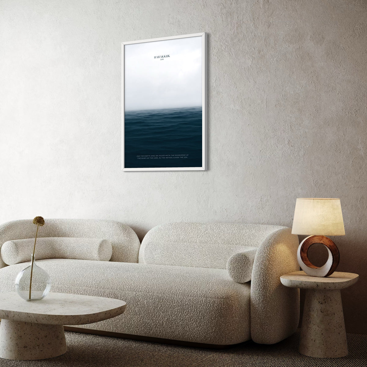 The Sea Nº 1 Habakkuk 2:14 Christian wall art print by Olives & Grace fine art scripture print