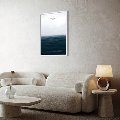 The Sea Nº 1 Habakkuk 2:14 Christian wall art print by Olives & Grace fine art scripture print