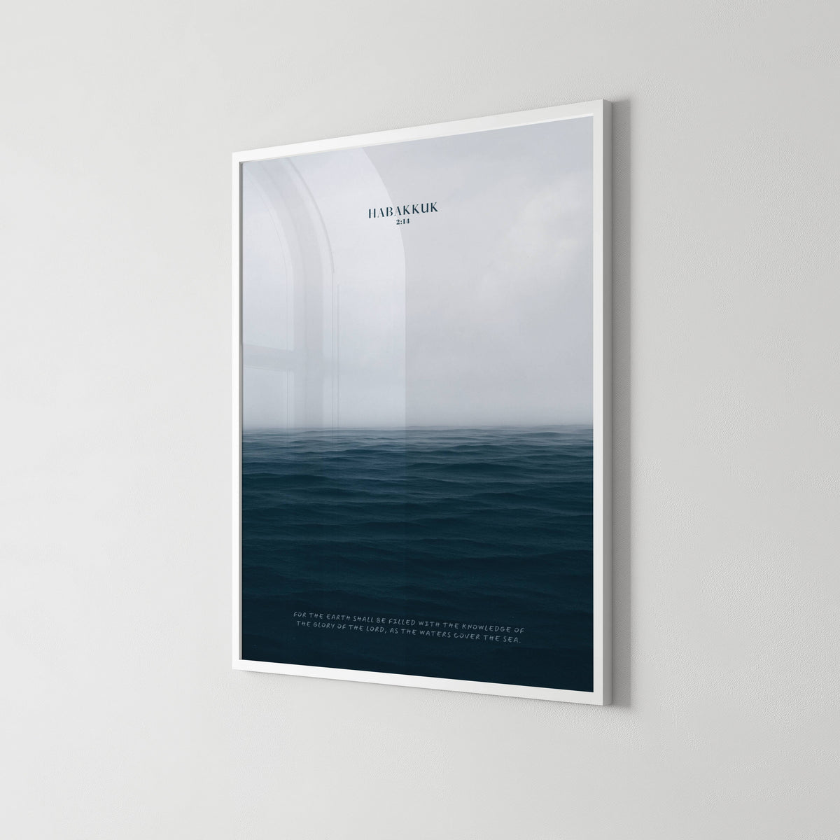 The Sea Nº 1 Habakkuk 2:14 Christian wall art print by Olives & Grace fine art scripture print