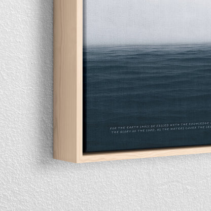 The Sea Nº 1 Habakkuk 2:14 Christian wall art print by Olives & Grace fine art scripture print