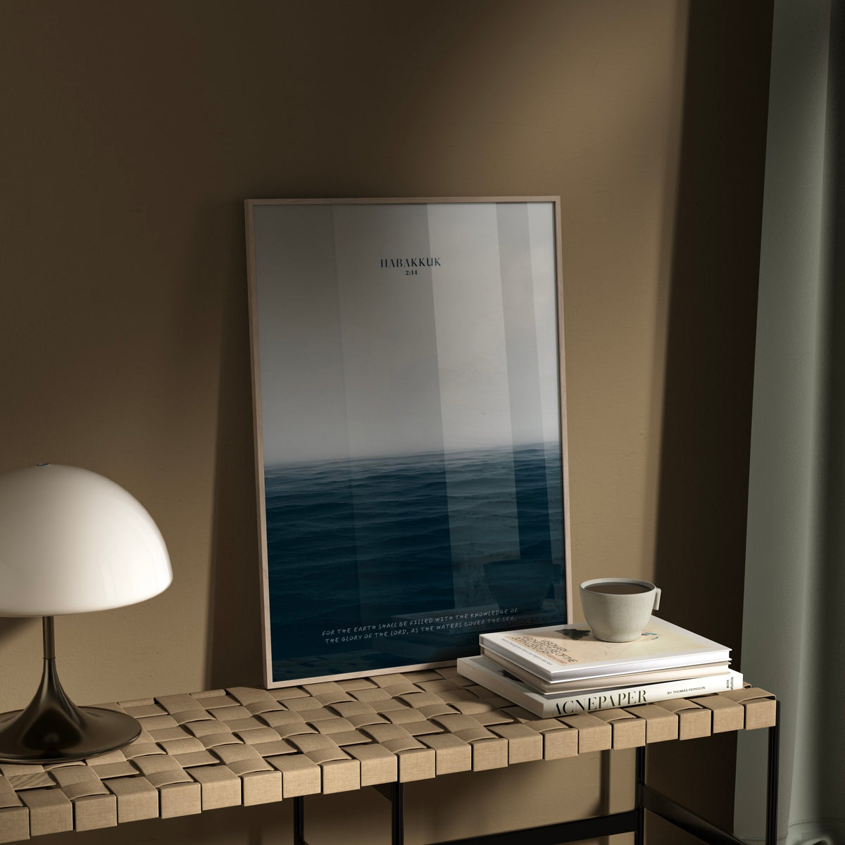The Sea Nº 1 Habakkuk 2:14 Christian wall art print by Olives & Grace fine art scripture print
