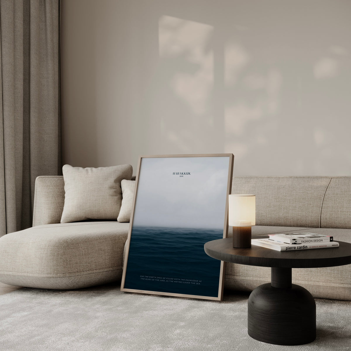 The Sea Nº 1 Habakkuk 2:14 Christian wall art print by Olives & Grace fine art scripture print