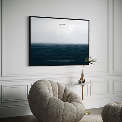 The Sea Nº2 Habakkuk 2:14 Christian wall art print by Olives & Grace fine art scripture print