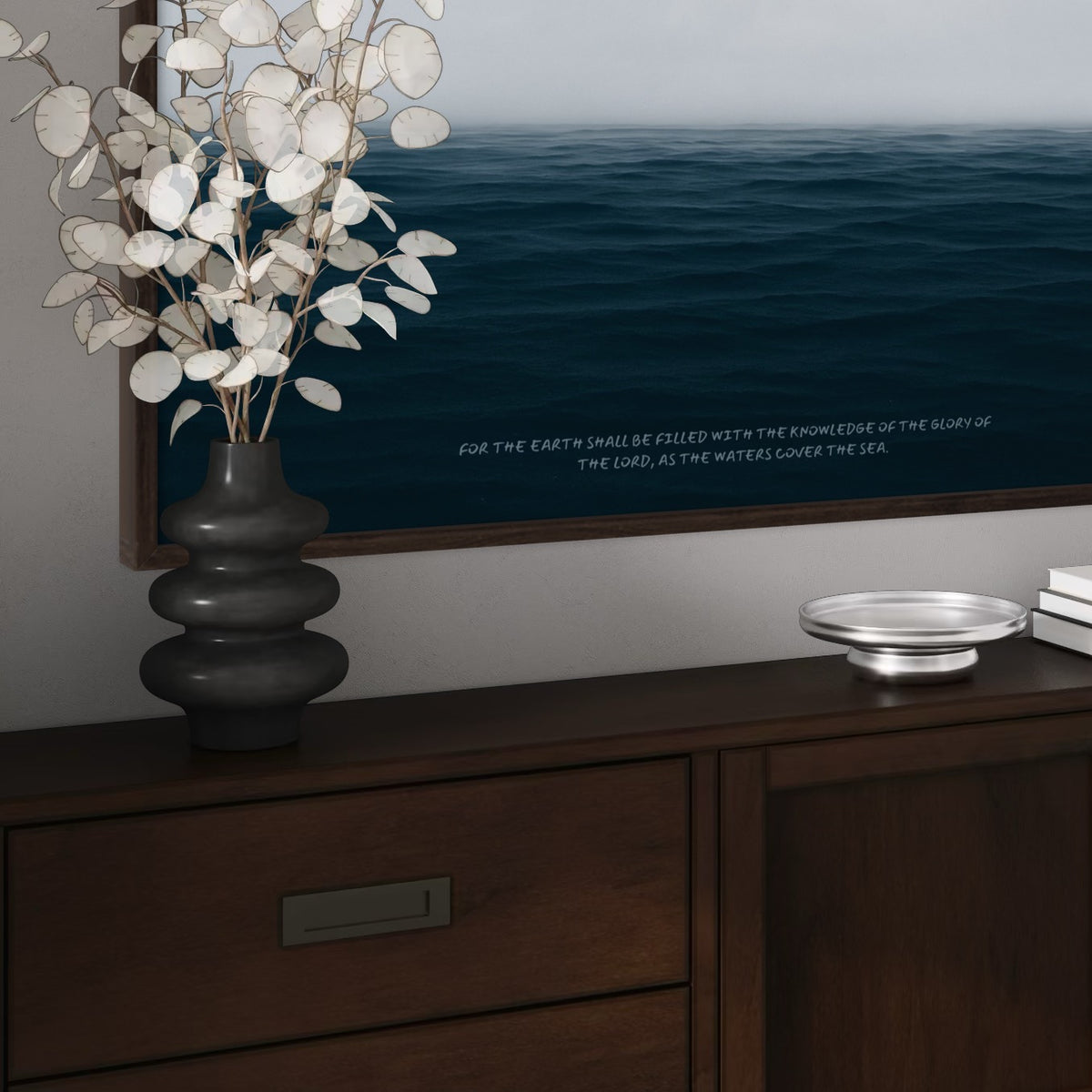 The Sea Nº2 Habakkuk 2:14 Christian wall art print by Olives & Grace fine art scripture print