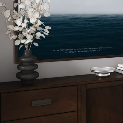 The Sea Nº2 Habakkuk 2:14 Christian wall art print by Olives & Grace fine art scripture print