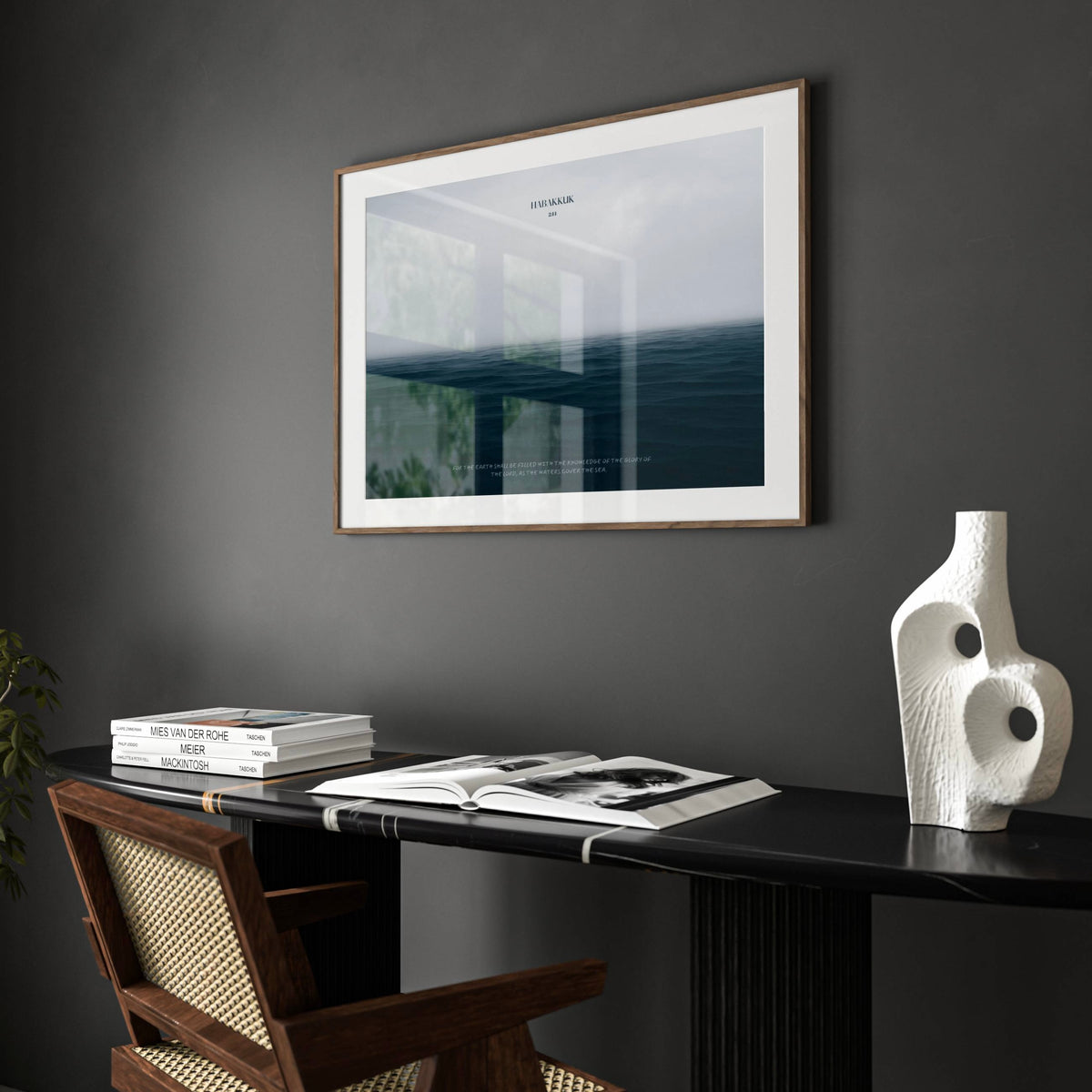 The Sea Nº2 Habakkuk 2:14 Christian wall art print by Olives & Grace fine art scripture print