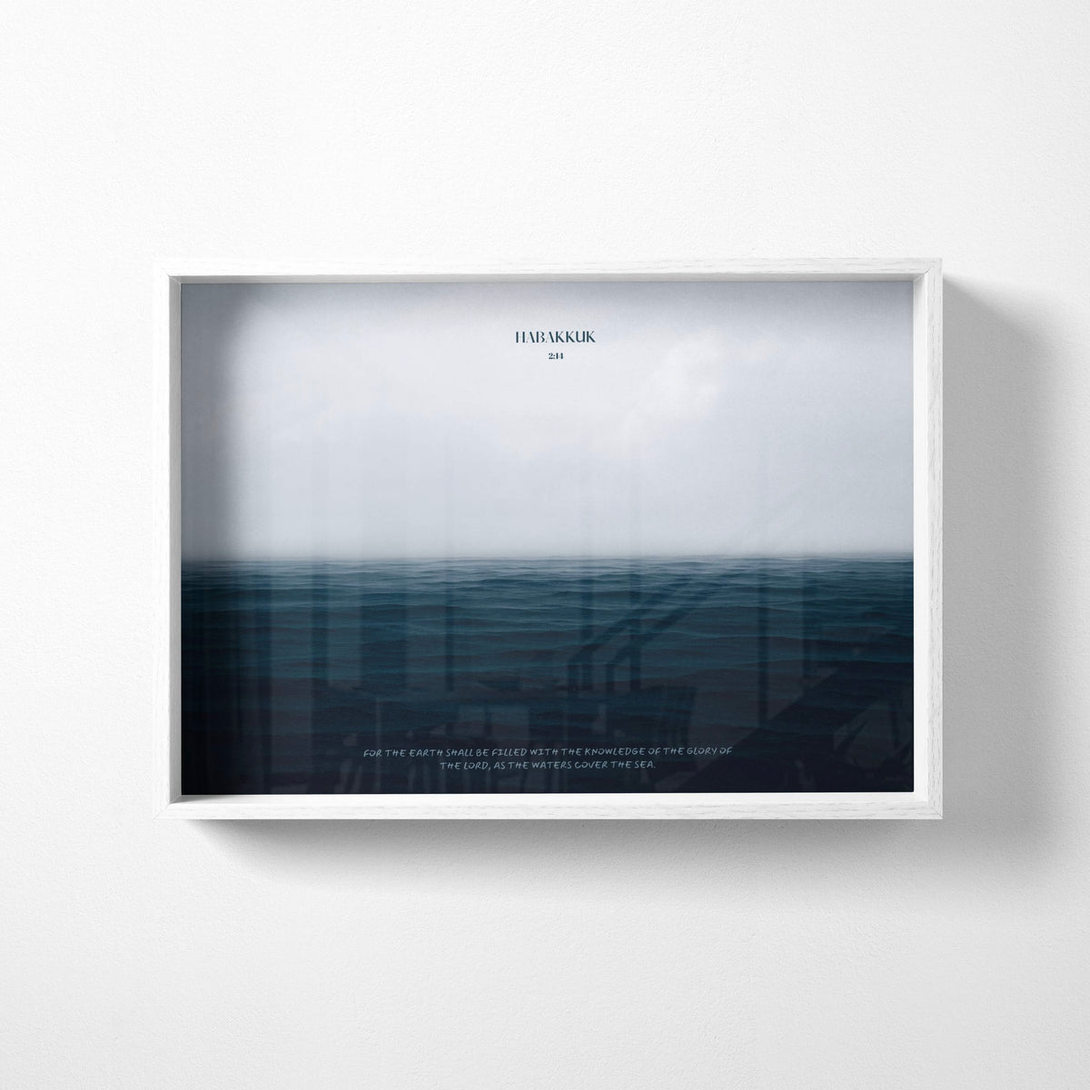 The Sea Nº2 Habakkuk 2:14 Christian wall art print by Olives & Grace fine art scripture print