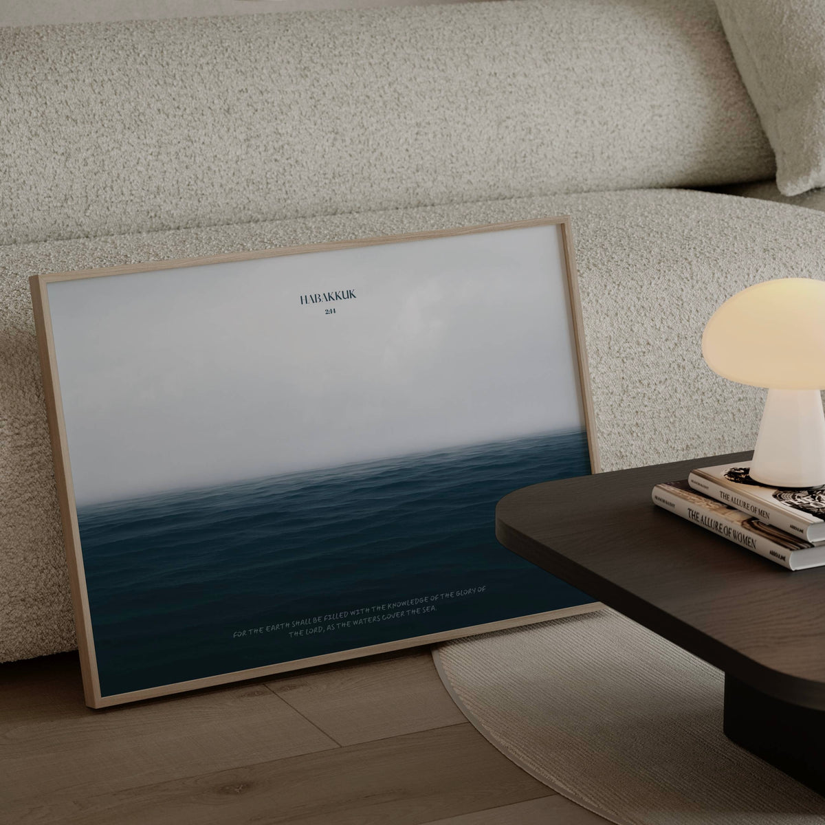 The Sea Nº2 Habakkuk 2:14 Christian wall art print by Olives & Grace fine art scripture print
