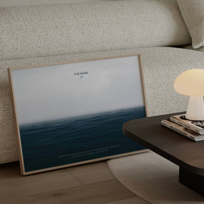 The Sea Nº2 Habakkuk 2:14 Christian wall art print by Olives & Grace fine art scripture print