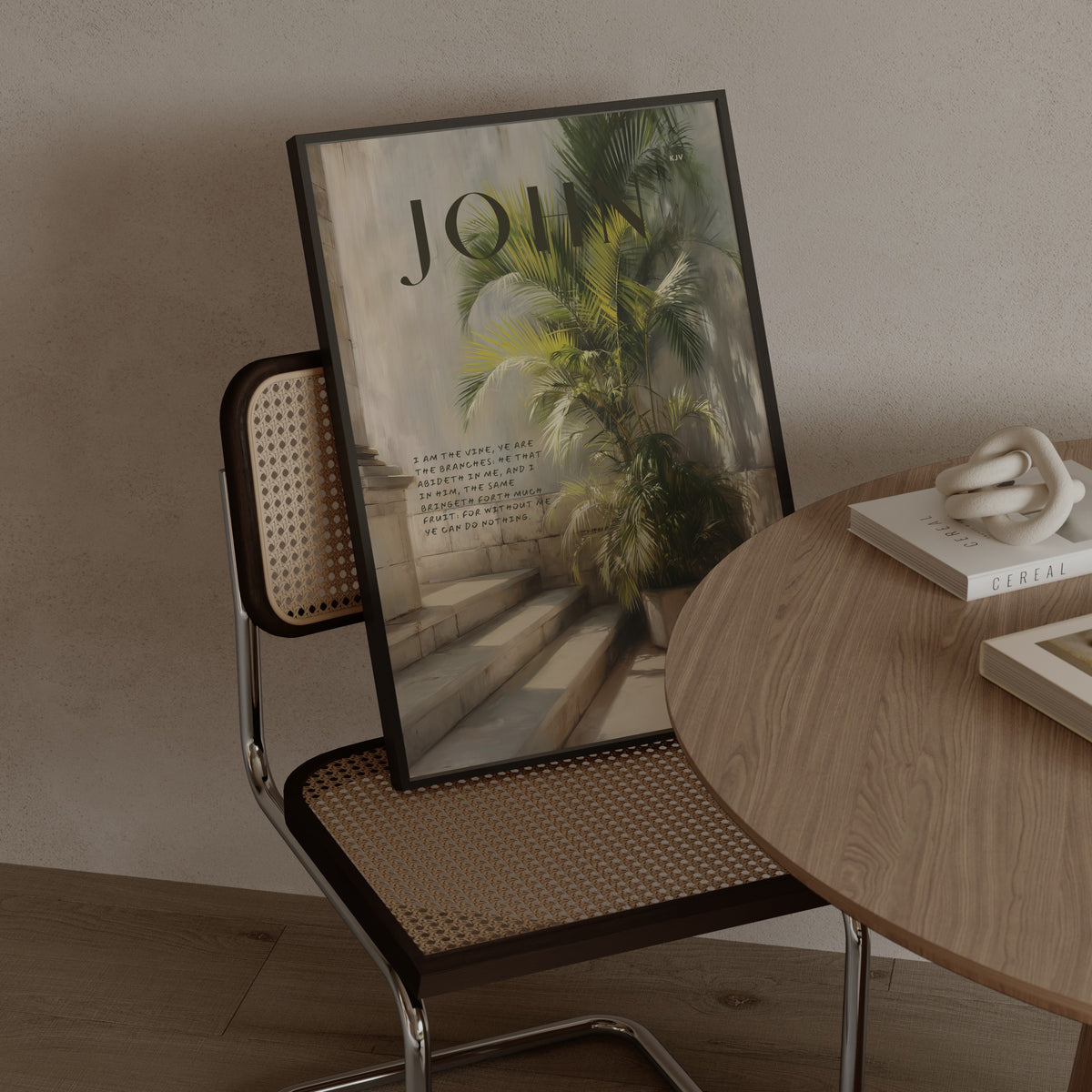 The Vine John 15:5 Christian wall art print by Olives & Grace fine art scripture print