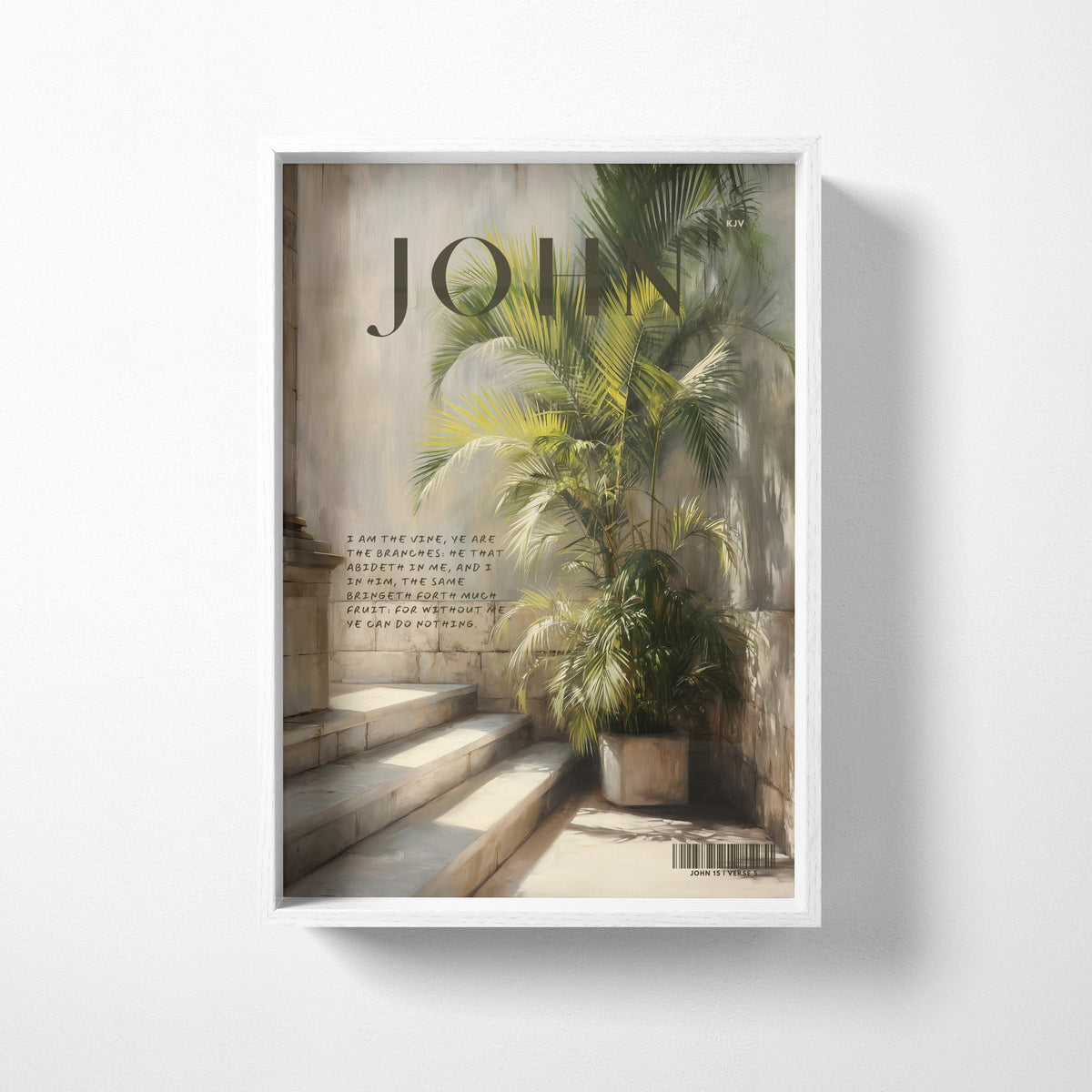 The Vine John 15:5 Christian wall art print by Olives & Grace fine art scripture print