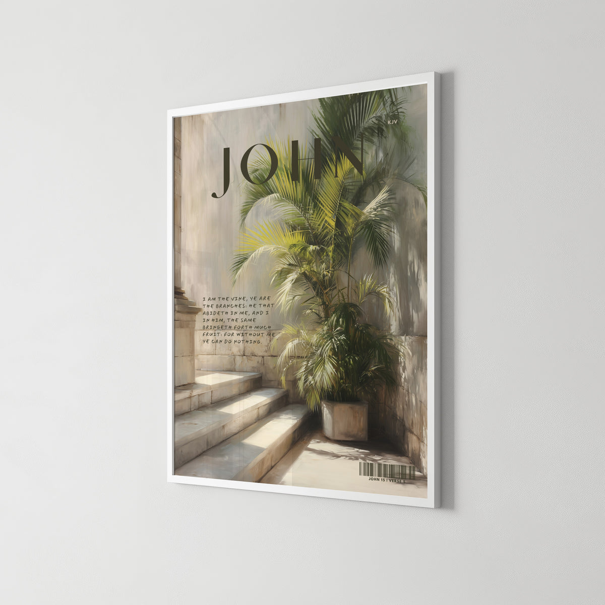 The Vine John 15:5 Christian wall art print by Olives & Grace fine art scripture print