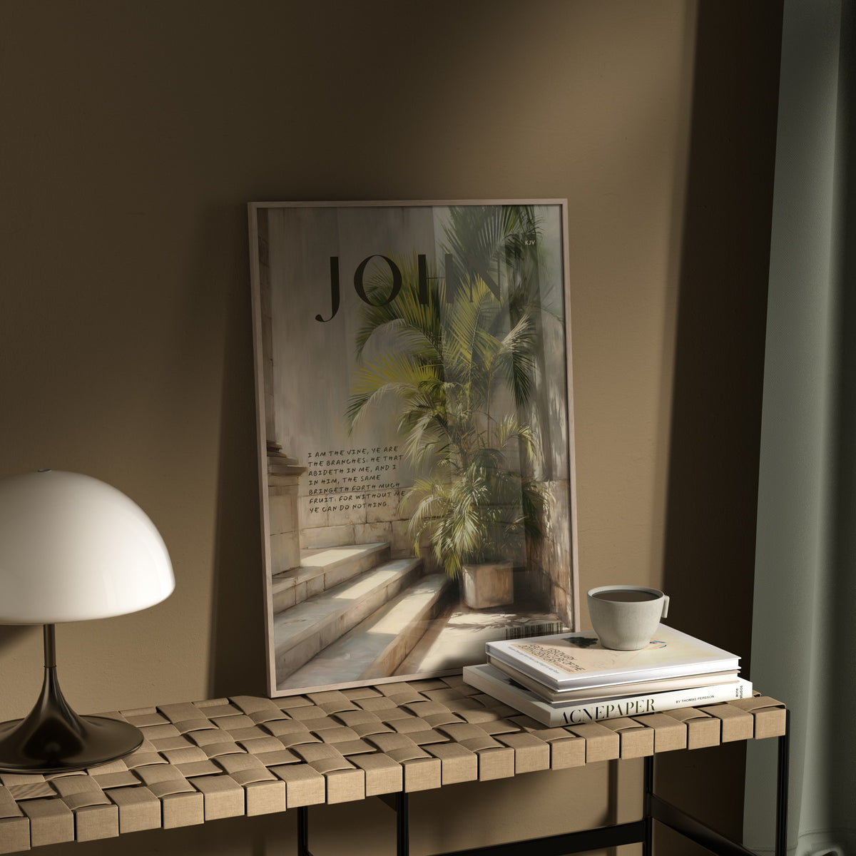 The Vine John 15:5 Christian wall art print by Olives & Grace fine art scripture print