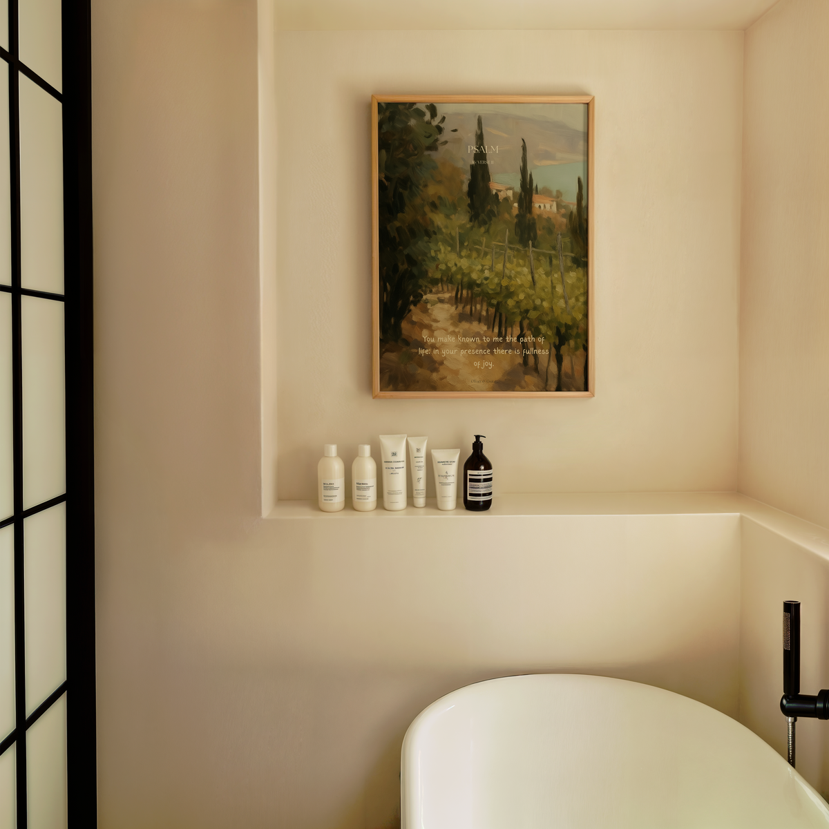 The Vineyard Psalm 16:11 Christian wall art print by Olives & Grace fine art scripture print
