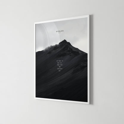 Who Romans 8:31 Christian wall art print by Olives & Grace fine art scripture print