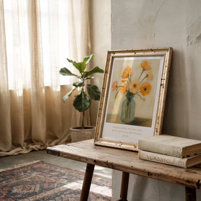 Wildflowers Isaiah 40:8 Christian wall art print by Olives & Grace fine art scripture print